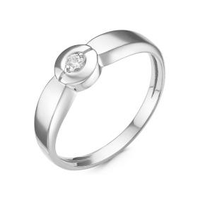 Кольцо из белого золота КЮЗ Del'ta DБР111187б с бриллиантом DБР111187б фото