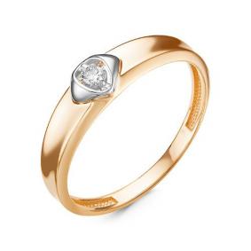 Золотое кольцо КЮЗ Del'ta DБР111190 с бриллиантом DБР111190 фото