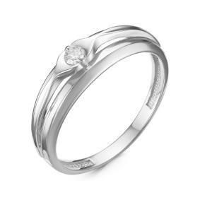 Кольцо из белого золота КЮЗ Del'ta DБР111195б с бриллиантом DБР111195б фото