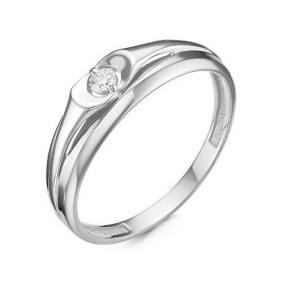 Кольцо из белого золота КЮЗ Del'ta DБР111196б с бриллиантом DБР111196б фото