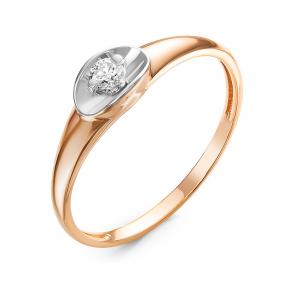 Золотое кольцо КЮЗ Del'ta DБР111202 с бриллиантом DБР111202 фото