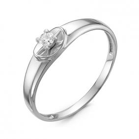 Золотое кольцо КЮЗ Del'ta DБР111205б с бриллиантом DБР111205б фото