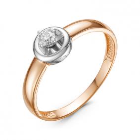 Золотое кольцо КЮЗ Del'ta DБР111210 с бриллиантом DБР111210 фото