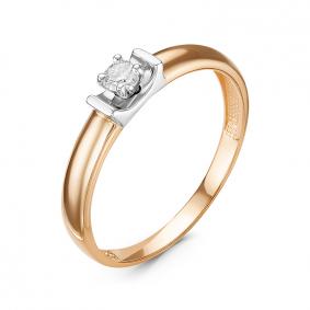 Золотое кольцо КЮЗ Del'ta DБР111212 с бриллиантом DБР111212 фото