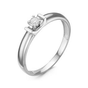 Кольцо из белого золота КЮЗ Del'ta DБР111212б с бриллиантом DБР111212б фото