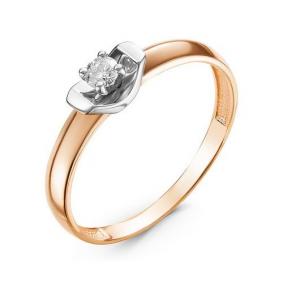 Золотое кольцо КЮЗ Del'ta DБР111214 с бриллиантом DБР111214 фото
