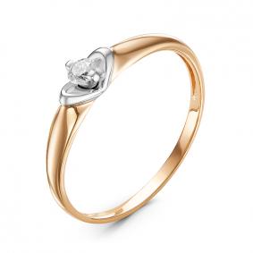 Золотое кольцо КЮЗ Del'ta DБР111216 с бриллиантом DБР111216 фото