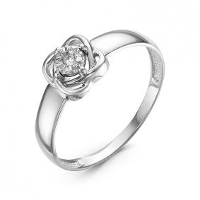 Кольцо из белого золота КЮЗ Del'ta DБР111230б с бриллиантом DБР111230б фото