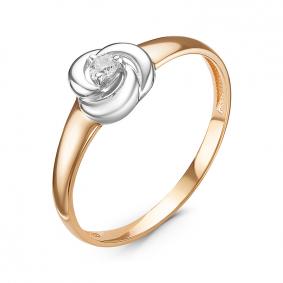 Золотое кольцо КЮЗ Del'ta DБР111234 с бриллиантом DБР111234 фото