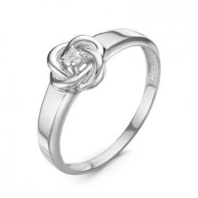 Кольцо из белого золота КЮЗ Del'ta DБР111235б с бриллиантом DБР111235б фото