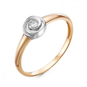 Золотое кольцо КЮЗ Del'ta DБР111236 с бриллиантом DБР111236 фото