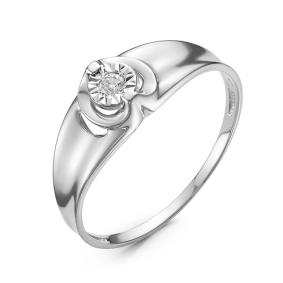 Кольцо из белого золота КЮЗ Del'ta DБР111242б с бриллиантом DБР111242б фото