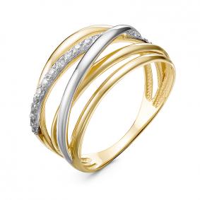 Кольцо из лимонного золота КЮЗ Del'ta DБР111262л с бриллиантом DБР111262л фото