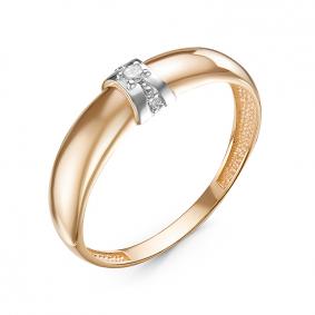 Золотое кольцо КЮЗ Del'ta DБР111274 с бриллиантом DБР111274 фото