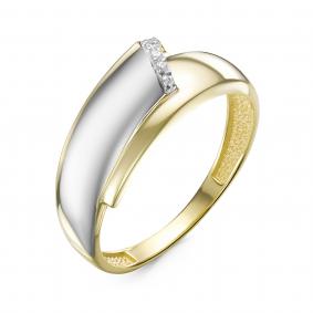 Кольцо из лимонного золота КЮЗ Del'ta DБР111281л с бриллиантом DБР111281л фото