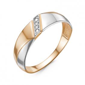 Золотое кольцо КЮЗ Del'ta DБР111296 с бриллиантом DБР111296 фото