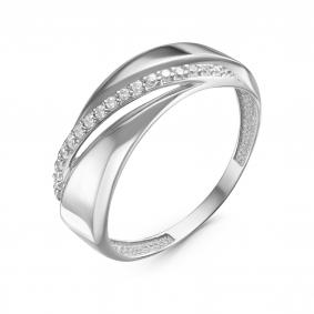 Кольцо из белого золота КЮЗ Del'ta DБР111314б с бриллиантом DБР111314б фото