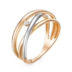 Золотое кольцо КЮЗ Del'ta DБР111319 с бриллиантом DБР111319 фото