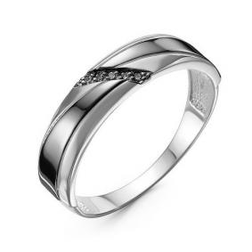 Золотое кольцо КЮЗ Del'ta DБР111332б с чёрным бриллиантом DБР111332б фото