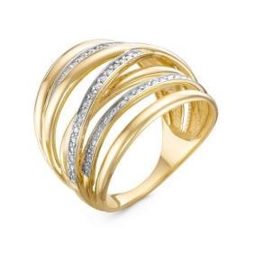 Кольцо из лимонного золота КЮЗ Del'ta DБР111345л с бриллиантом DБР111345л фото