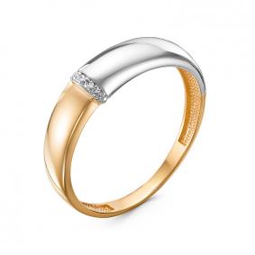 Золотое кольцо КЮЗ Del'ta DБР111350 с бриллиантом DБР111350 фото