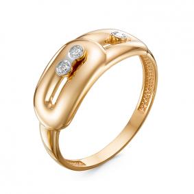 Золотое кольцо КЮЗ Del'ta DБР111353 с бриллиантом DБР111353 фото