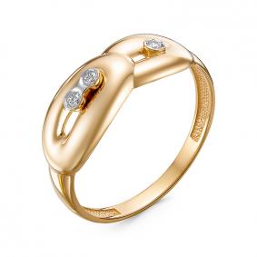 Золотое кольцо КЮЗ Del'ta DБР111354 с бриллиантом DБР111354 фото