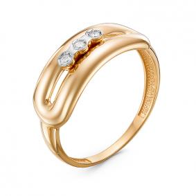 Золотое кольцо КЮЗ Del'ta DБР111356 с бриллиантом DБР111356 фото