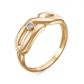 Золотое кольцо КЮЗ Del'ta DБР111357 с бриллиантом DБР111357 фото