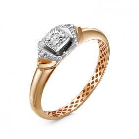 Золотое кольцо КЮЗ Del'ta DБР111378р с бриллиантом DБР111378р фото