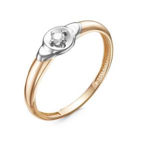 Золотое кольцо КЮЗ Del'ta DБР111395р с бриллиантом DБР111395р фото