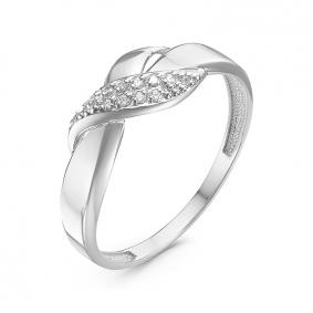 Кольцо из белого золота КЮЗ Del'ta DБР111404б с бриллиантом DБР111404б фото