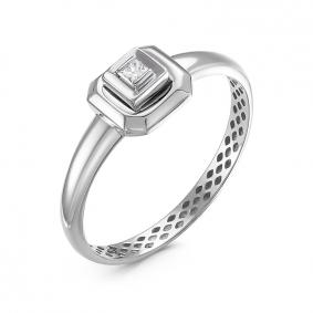 Кольцо из белого золота КЮЗ Del'ta DБР111413рб с бриллиантом DБР111413рб фото