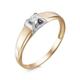 Золотое кольцо КЮЗ Del'ta DБР111420р с бриллиантом DБР111420р фото