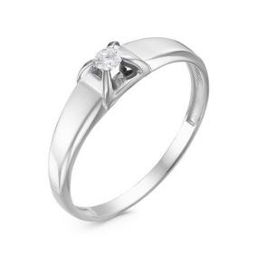 Кольцо из белого золота КЮЗ Del'ta DБР111420рб с бриллиантом DБР111420рб фото