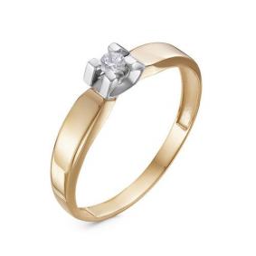 Золотое кольцо КЮЗ Del'ta DБР111433р с бриллиантом DБР111433р фото