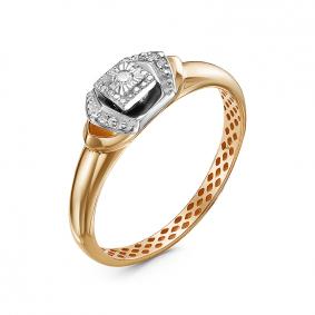 Золотое кольцо КЮЗ Del'ta DБР111483р с бриллиантом DБР111483р фото