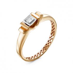 Золотое кольцо КЮЗ Del'ta DБР111502р с бриллиантом DБР111502р фото