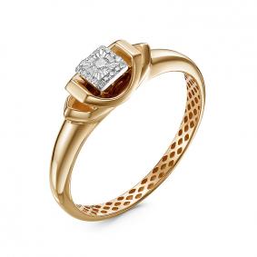 Золотое кольцо КЮЗ Del'ta DБР111524р с бриллиантом DБР111524р фото