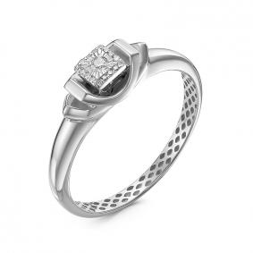 Кольцо из белого золота КЮЗ Del'ta DБР111524рб с бриллиантом DБР111524рб фото