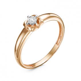 Золотое кольцо КЮЗ Del'ta DБР111546 с бриллиантом DБР111546 фото