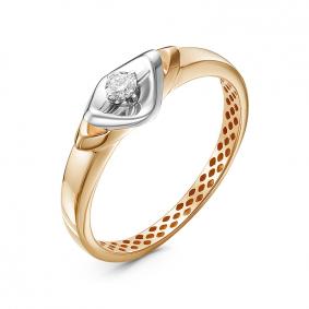 Золотое кольцо КЮЗ Del'ta DБР111562р с бриллиантом DБР111562р фото