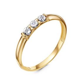 Кольцо из лимонного золота КЮЗ Del'ta DБР111564л с бриллиантом DБР111564л фото