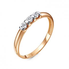 Золотое кольцо КЮЗ Del'ta DБР111572 с бриллиантом DБР111572 фото