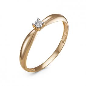 Золотое кольцо КЮЗ Del'ta DБР111575 с бриллиантом DБР111575 фото