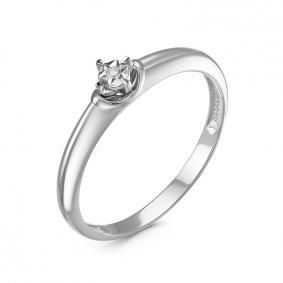 Кольцо из белого золота КЮЗ Del'ta DБР111580б с бриллиантом DБР111580б фото