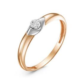 Золотое кольцо КЮЗ Del'ta DБР111588 с бриллиантом DБР111588 фото