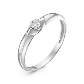 Кольцо из белого золота КЮЗ Del'ta DБР111588б с бриллиантом DБР111588б фото