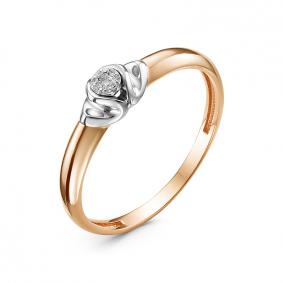 Золотое кольцо КЮЗ Del'ta DБР111589 с бриллиантом DБР111589 фото