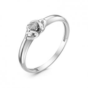 Кольцо из белого золота КЮЗ Del'ta DБР111589б с бриллиантом DБР111589б фото